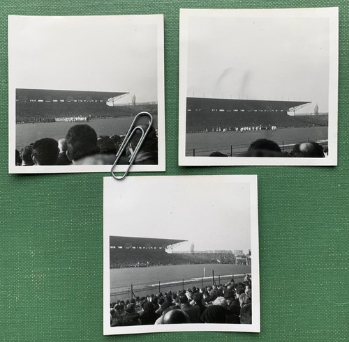 3 x Vintage Photographs 1958 England v France Rugby Match Stade Yves-du-Manoir - 第 1/5 張圖片