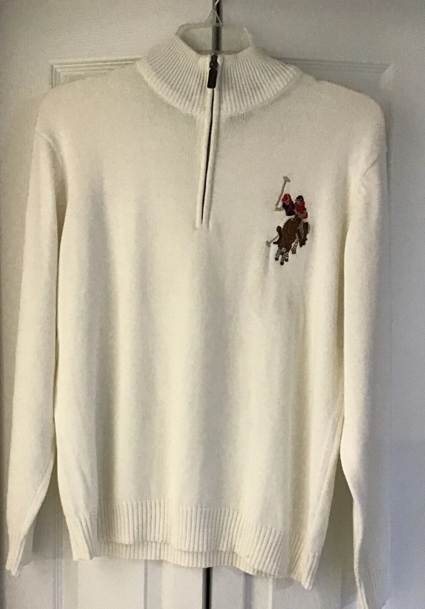 White polo online sweater zip up