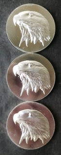 Lot of Three Scottsdale Mint 1oz Silver Eagle Stacker Rounds