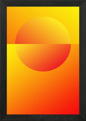 Kreis Farbverlauf minimal gerahmtes Wandbild Poster Leinwanddruck Bild