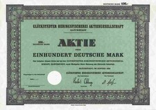 Gl&uuml;ckst&auml;dter Heringsfischerei AG 1958 Gl&uuml;ckstadt 100 DM Blankette Gewinnanteile