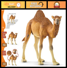 Realistic 4" Dromedary Camel Figurine - Durable Safari Toy for Imaginative Play
