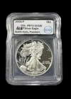 🦅2000-P Proof American Silver Eagle ICG PR70 DCAM Austin Hutto Signed🦅