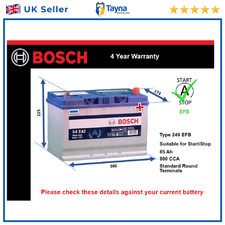 EFB Battery fits MAZDA CX5 KF 2.0 2.5 2.2D 2011 on Stop Start Bosch 249 EFB New