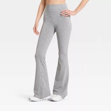 Women's Seamless Flare Leggings - JoyLab Heathered Gray M
