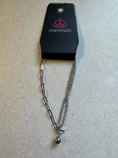 Paparazzi Silver Chain Paperclip Anklet