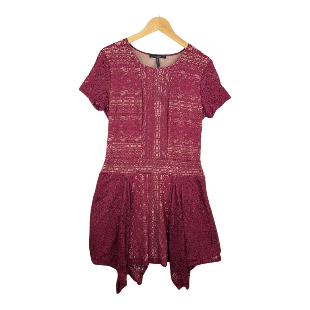 BCBGMaxazria Aileen Stretch Floral Lace Dress Size Large Deep Cranberry Red | eBay BCBGMaxazria Aileen Stretch Floral Lace Dress Size Large Deep Cranberry Red | eBay