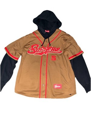 Supreme Baseball Jersey-Hoodie Größe M