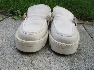 Catwalk-Clog Velourslederlook  Pantoletten/Sandaletten Gr.39