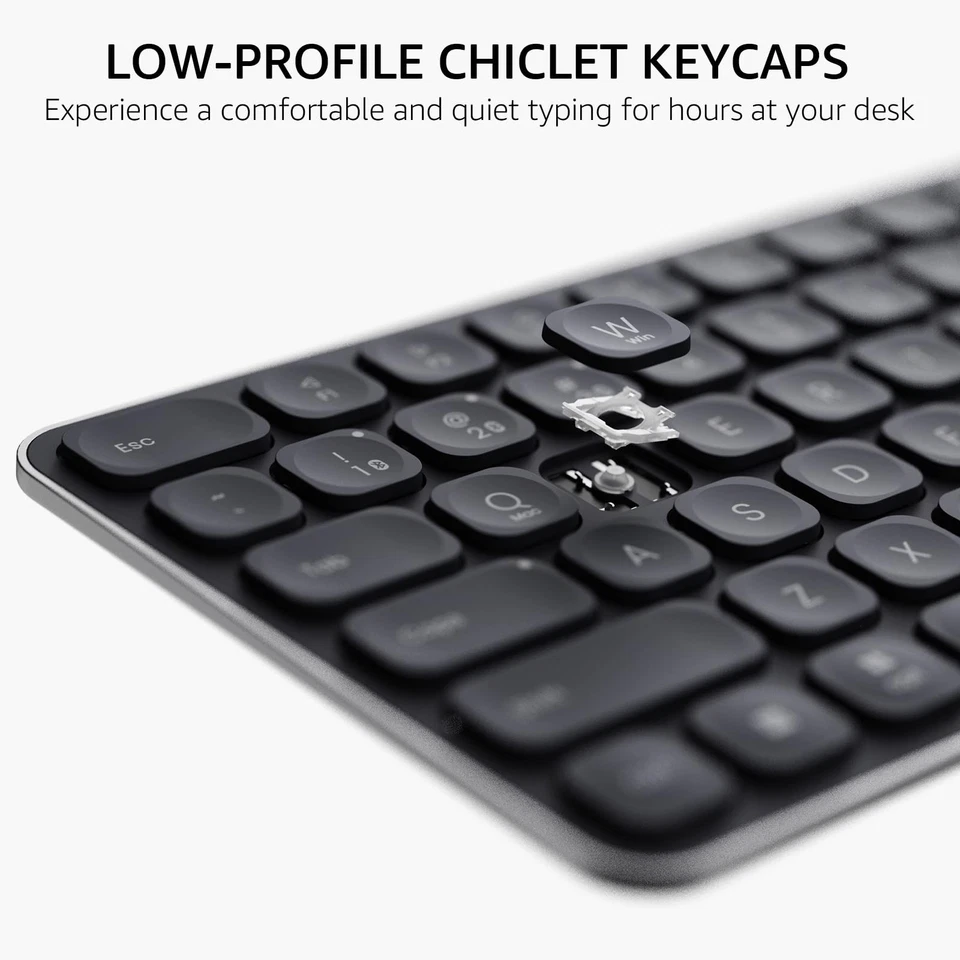 9010M Multi-Device Keyboard and Mouse Combo, 2.4GHz/Bluetooth 5.0/4.0 Wireles... - Image 4 of 4