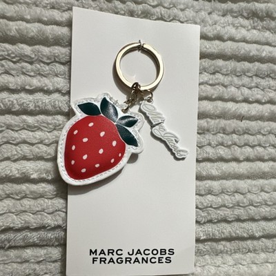 Marc Jacobs Strawberry Keychain Bag Charm Red White Green Designer