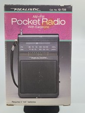 Vintage 1993 Realistic POCKET AM/FM RADIO 12-275 with High Low Tone NEW IN BOX