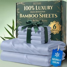 DECOLURE 100 Viscose Derived from Bamboo Sheets Queen Size 6pcs - Ultra Soft