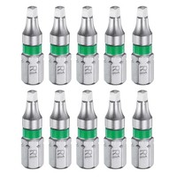 "10X SQ1 Magnetbits FüR 1/4\" Sechskant 1\" S2 Stahl"