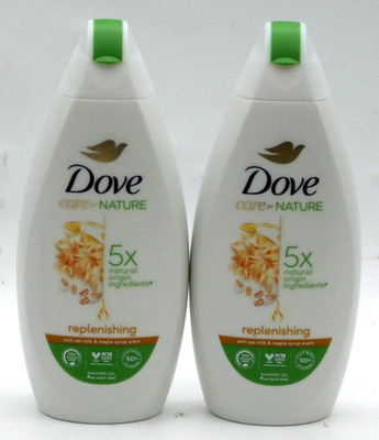 Dove Body Wash Shower Gel Care By Nature Replenishing 400ml -13.53 fl oz - 2 PK