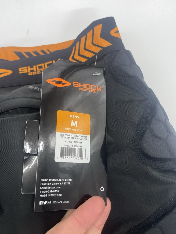Short De Foot Compressif Rembourré Shock Doctor Med Crush-Tech 514-01, Taille M