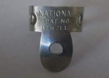 National Vintage Metal Finger Pick Oval 8 No USA. Great Cond. Guitar, Banjo +