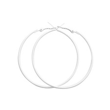 80s Neon Hoop Earrings for Women Colorful Matte Hoop Earrings Lightweight Large