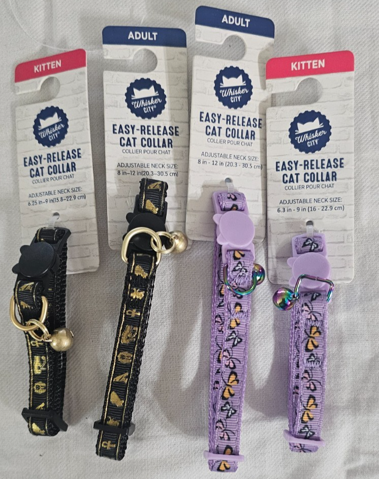 Whisker City Adult Cat/Kitten Collar YOU CHOOSE FROM MANY STYLES