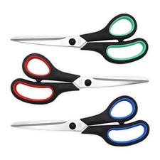 3 Pack 8.5 Inch All Purpose Scissors for Office Home School Craft Supplies