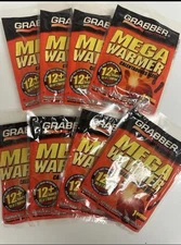 Lot of 8 Grabber Mega Warmers Body & Hand Warmers – 12+ Hour Heat Packs – New Se