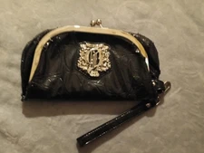 Guess Wristlet Bag Black AS IS Bottom Pealing Shown In Pic