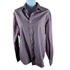 UNTUCKit Plaid Button-Down Shirt   Red, Navy  White  100 Cotton  Men's Large