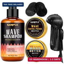 Goiple 360 Wave Shampoo Wave Pomade Strong Hold 360 Training Hair Cream, Wave Bu