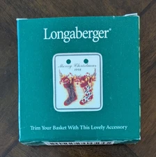 Vtg NEW In Box " Merry Christmas 1998 " Basket Tie on #33511 Stockings Holiday