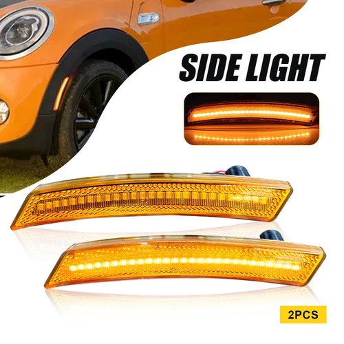2x LED Front Amber Fender Side Marker Lights For Mini Gen 2nd R59 R60 ...