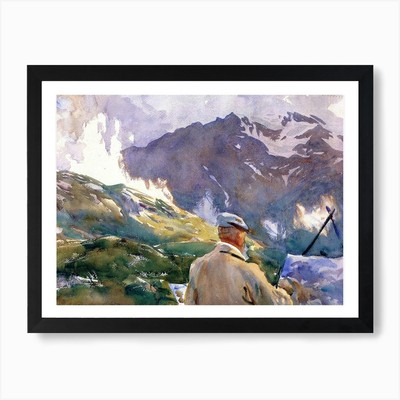 Künstler im Simplon, John Singer gerahmtes Wandbild Poster Leinwanddruck Bild