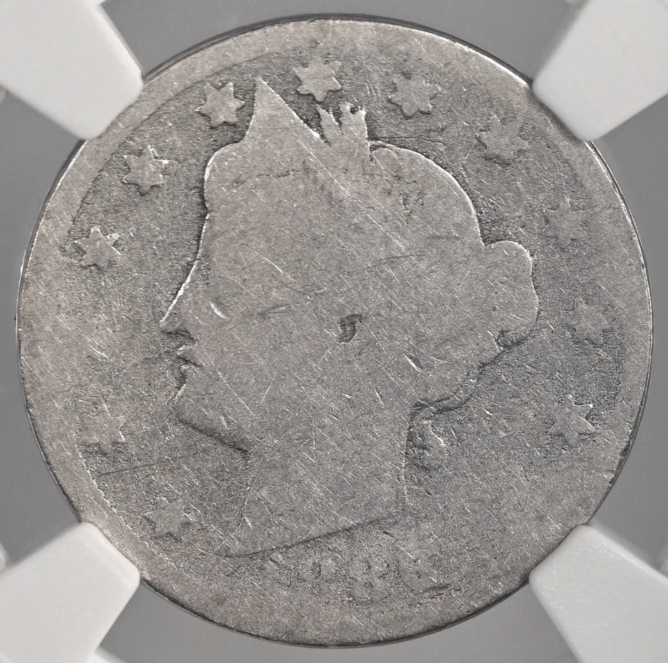 1886 5C LIBERTY V NICKEL NGC AG DETAILS "REV SCRATCHED" 8404747-025 (WEAK DATE) - Image 2 of 4