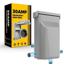 30 Amp Generator Inlet Box No Drilling NEMA 3R Weatherproof Outdoor Receptacle f