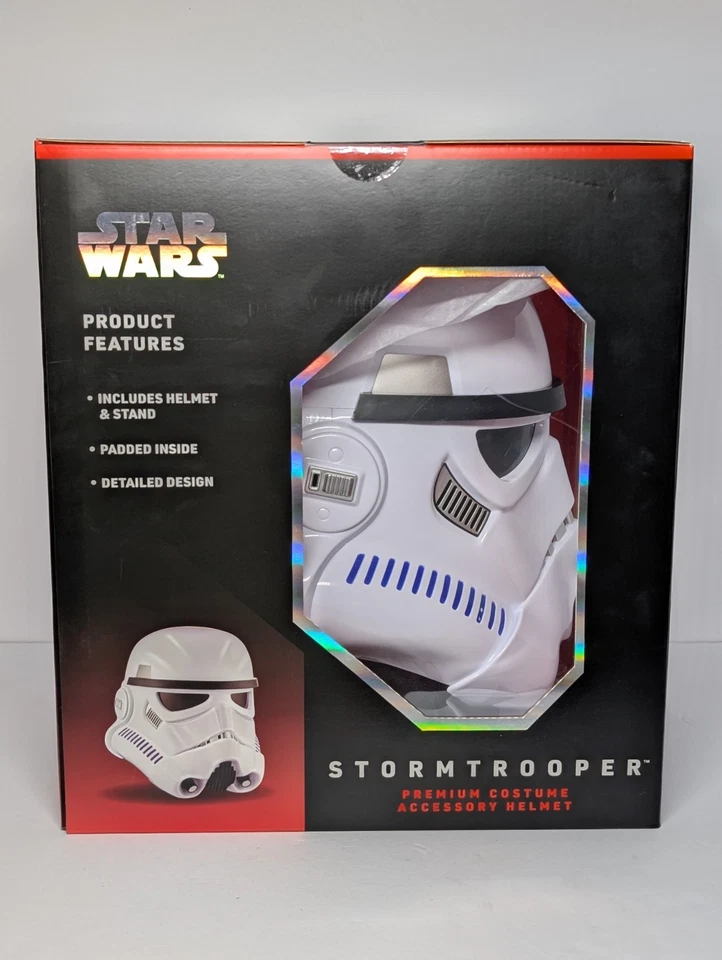 Spirit Halloween Stormtrooper Helmet Star Wars One Size Adult Costume w/stand - Photo 2/4