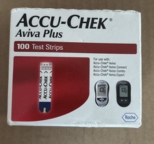 100 Accu-Chek Aviva Plus Test Strips. Box have imperfections EXP. 06/30/2027