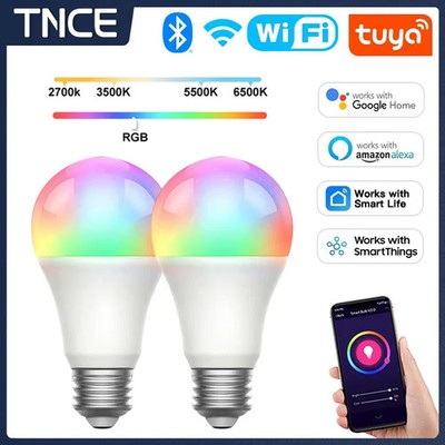Color: Beige, Bundle: Bundle2 - TNCE Tuya E27 Bulb WIFI Zigbee Bluetooth, Dimmab