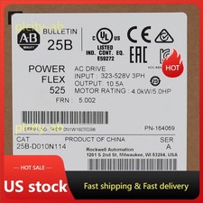 Allen-Bradley 25B-D010N114 PowerFlex 525 4kW 5Hp AC Drive Factory US Free Tax