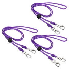Lanyard Neck with 2 Swivel Hooks, 3pcs Long Adjustable Lanyard Badge, Purple
