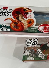 Zuru Robo Alive King Cobra And Black Widow Spider - New in Box