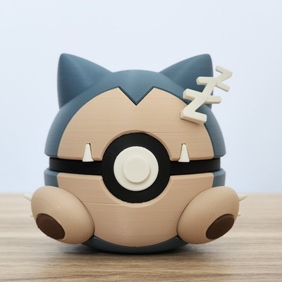 3D Printed Pokémon Pokéball   Snorlax (Relaxo) Themed Design | Pokémon Display