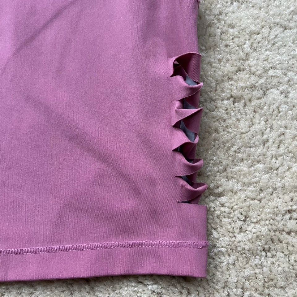 Camiseta sin mangas Nike Pro Dri-FIT para mujer rosa recortada cuello falso recortado - talla S - en muy buen estado Foto 3 de 4