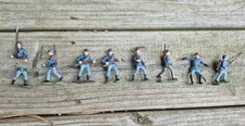 Lot Of 8 Vintage Miniature Toy Metal American Civil War Union Soldiers