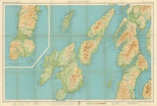 ISLAY/JURA WHISKY REGION Laphroaig Lagavulin Ardbeg distilleries c1937 old map