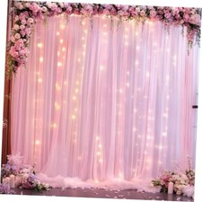10ft x 10ft Tulle Photo 10ft x 10ft 5ft W x 10ft H , 2 panels Pink