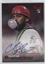 2023 Topps Stadium Club Auto Red Foil 30/50 Chuckie Robinson #SCBA-CRN Auto n0c