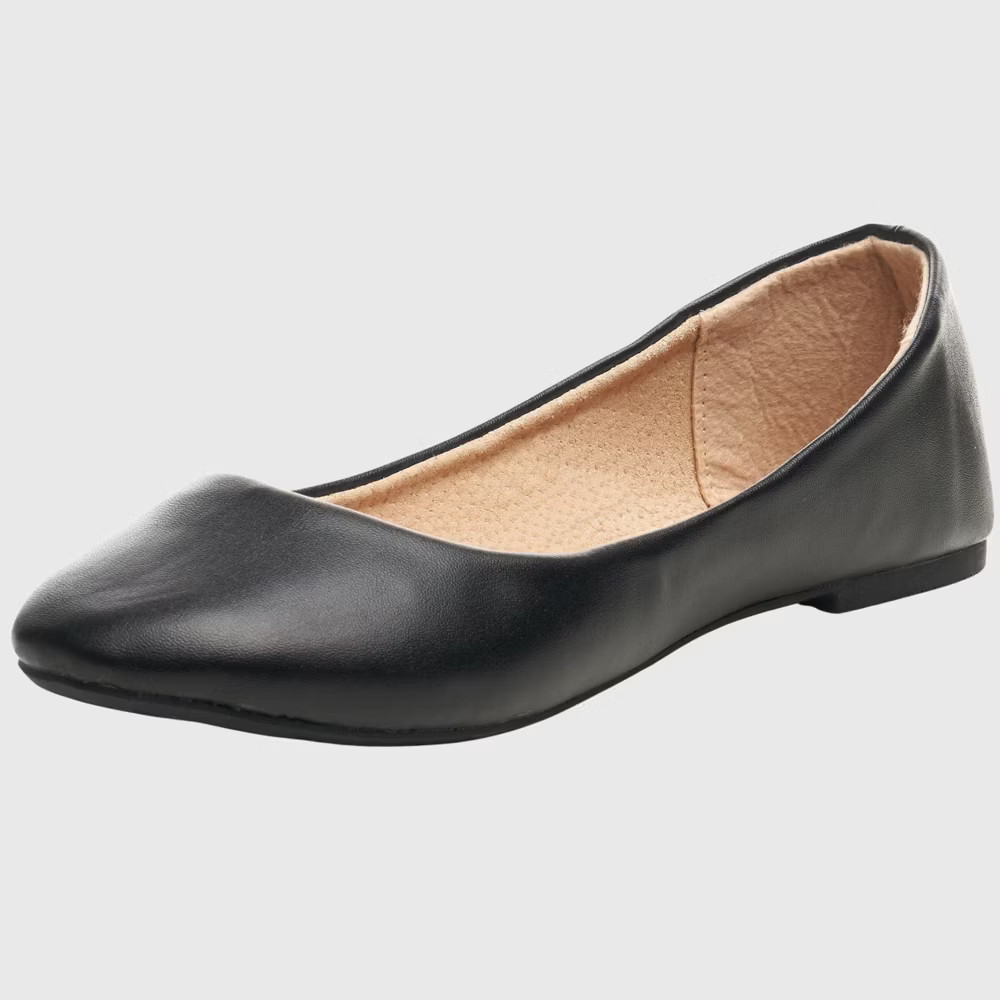 Alpine Swiss Womens Black Leather Pierina Ballet Flats 5 M US 5290₽