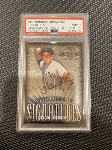 Donruss SignatureSeries Significant Signatures 1998 Yogi Berra automático/2000 PSA 9/10