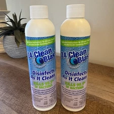 2 Bottles EUROFLEX 24 Clean Blast Steam Activator Disinfects 8oz ea NEW Sealed