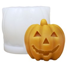 Kerzenform K&uuml;rbis aus Silikon &ndash; detailreiche Kerzengie&szlig;form, Herbst & Halloween