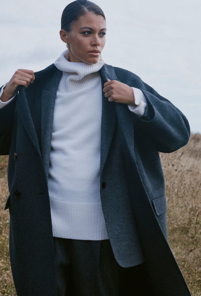 $600 NEW Reiss Amalie 100% Wool Blazer in Charcoal Grey - Image 3 of 4